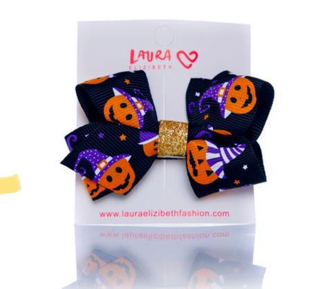 HALLOWEEN BLACK BOW PUMPKIN