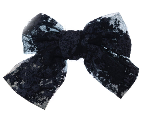 LACE BOW BLACK