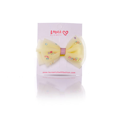 MINI SOFT YELLOW BOW